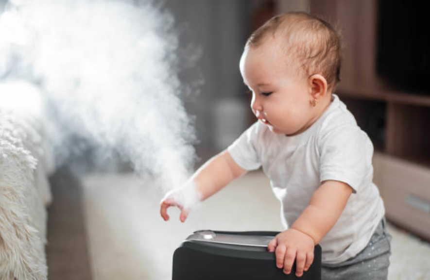 nawilżacze powietrza a skóra niemowlaka